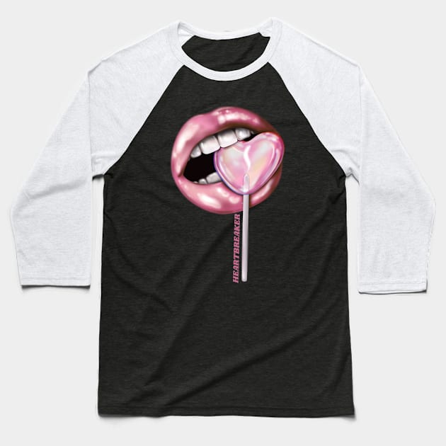 Heartbreaker Baseball T-Shirt by tocksickart